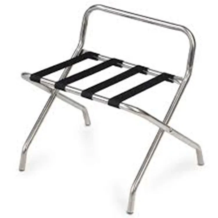 

2026 Guestroom Folding Stainless Iron Steel Metal Luggage Rack For Hotel