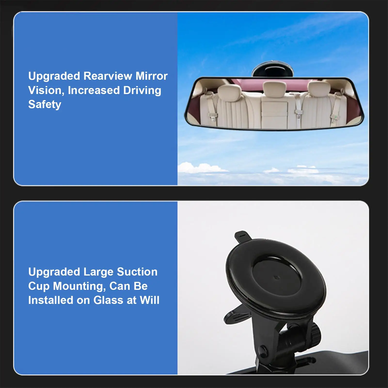 

Автомобильное зеркало заднего вида с антибликовой присоской, автомобильные аксессуары для интерьера, широкоугольное зеркало заднего вида для внедорожников, грузовиков, автомобилей