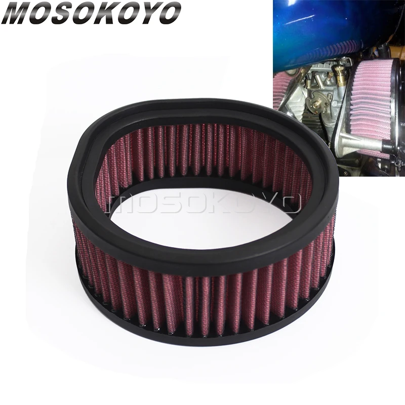 

Motorcycle Air Cleaner for Harley S&S Super E & G Series Carb Carburetor with Teardrop Washable & Reusable 60-AF-SS-SUPER-EG-06