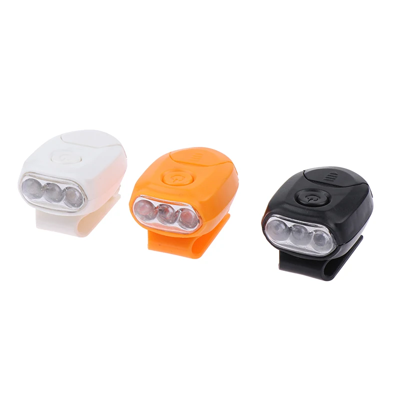 Mini 3LED Headlamp Portable Cap Light 90 Degree Rotatable Clip-on Hat Light Hands Free Bright Head Lamp Lantern Camping Cycling