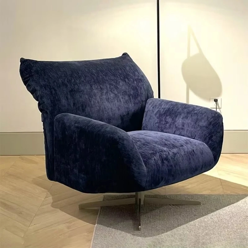 Modern high-end Italian single sofa living room rotating leisure petal recliner light luxury designer bedroom lazy chair
