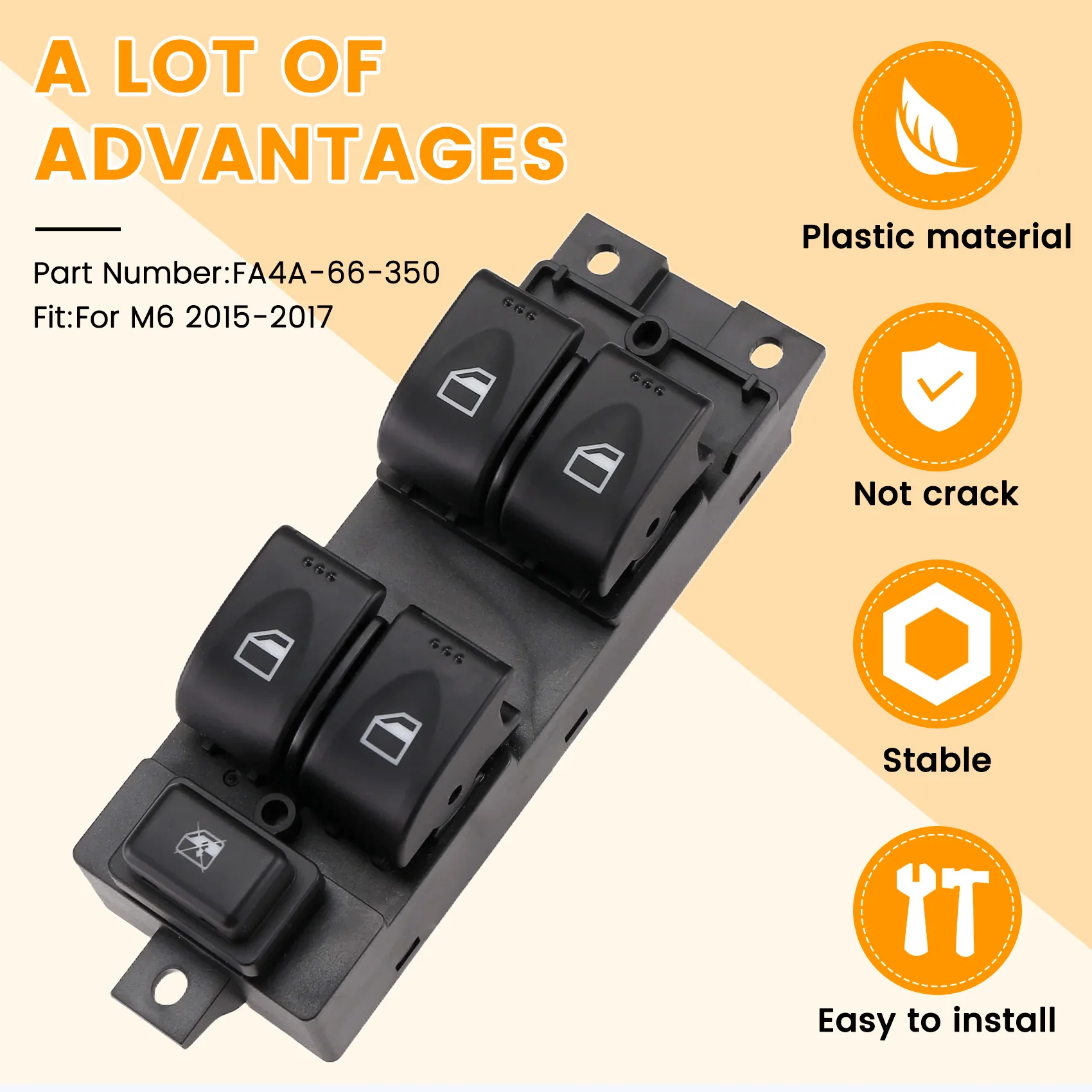 

Trending For Haima M6 2015-2017 Window Lift Switch FA4A-66-350 Window Adjustment Control Switch