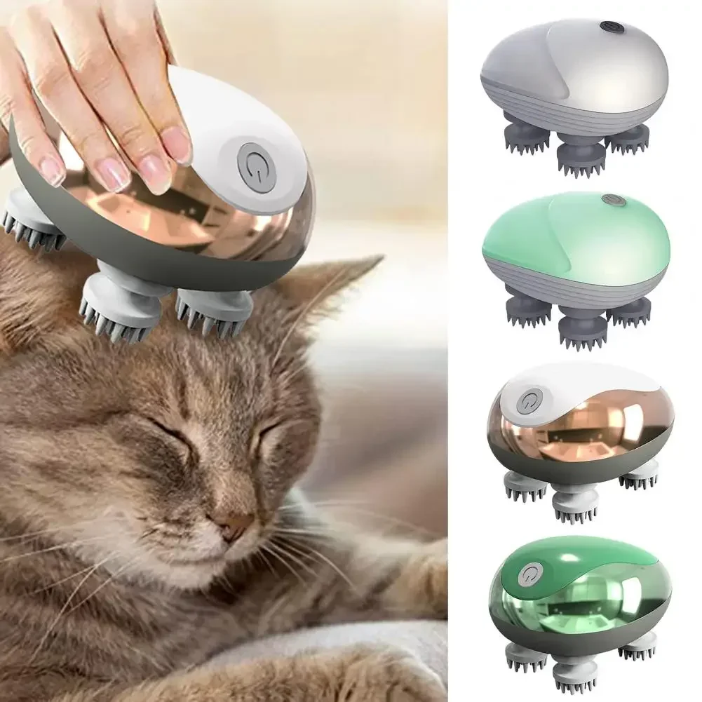 Electric Cat Massager Head Back Scratcher for Relieving Tension Pet Massage Tool Shoulder Neck Deep Tissue Head Scalp Massager