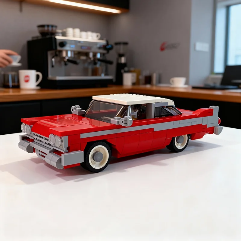 345pcs MOC Christine Plymouth Fury City Champions Model Building Blocks Living Room Decor, Home Decor For Adults Christmas Gift