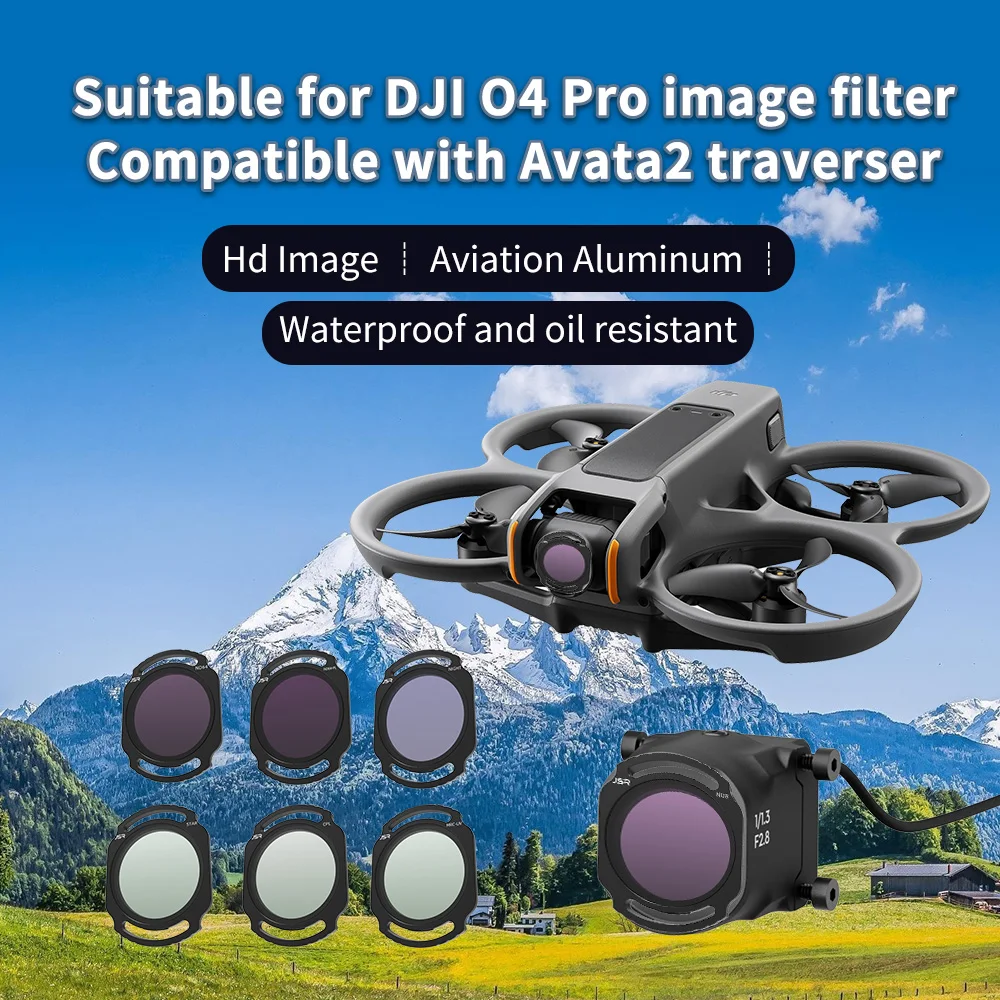 Aluminum Filters for DJI O4 Air Unit Pro UV CPL ND8/16/32/64 Camera Protection Lens Filter Set For DJI Avata 2 Drone Accessories