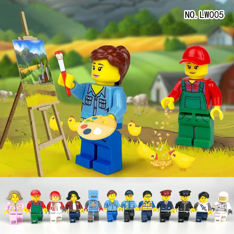 LW005 Urban Professional Racer, zusammengebaute Spielzeug-Astronauten für Kinder, Lernspielzeug für Kinder, Geburtstagsgeschenke, Cartoon-Figuren. – Detail 4