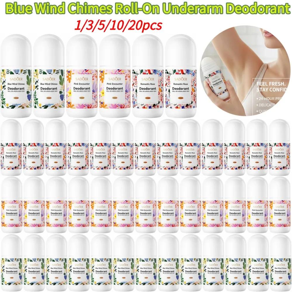Deodorant Romantic Rose Scent Roll-On Aroma Body Dew Blue Wind Chimes Antiperspirant Lasting Odor Control Underarm Deodorant