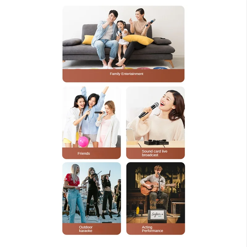 ميكروفون لاسلكي UHF احترافي ، ميكروفون كاريوكي محمول باليد ، 2 قناة ، بطارية ليثيوم ، مسرح ، كنيسة ، حفلة ، مدرسة