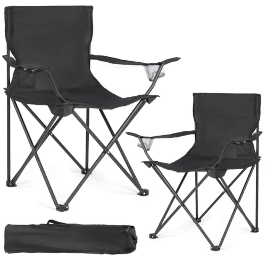 

2 Pack Camping Chairs -Lightweight and Supportive Chairs for Adult and Lightweight Individuals - Compact Durable and Portable -