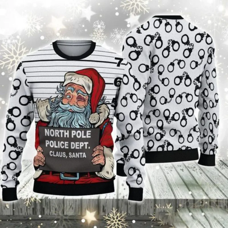 Christmas New Year Sweater For Men 2026 Winter Fashion Pullover Round Neck Long Sleeve Top High Quality Ugly Big Promotion Desig