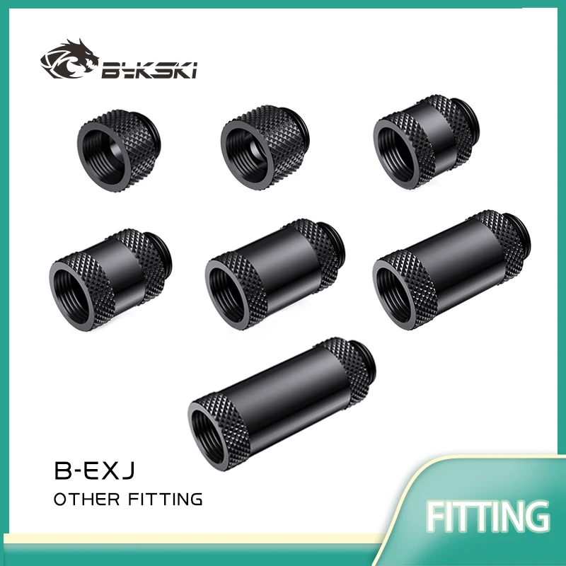 Bykski 7.5mm 10mm 15mm 20mm 25mm 30mm 40mm Male To Female G1/4'' Fittings PC Water Cooling Extender Connector Multil Colors