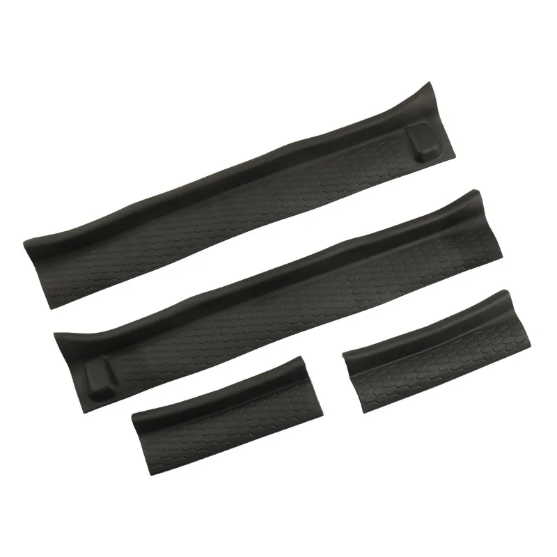JL JT Full Coverage Door Sill Plate Set TPE Car Entry Guard Strip Anti Scratch Door Threshold Replacement Decorative Accessory