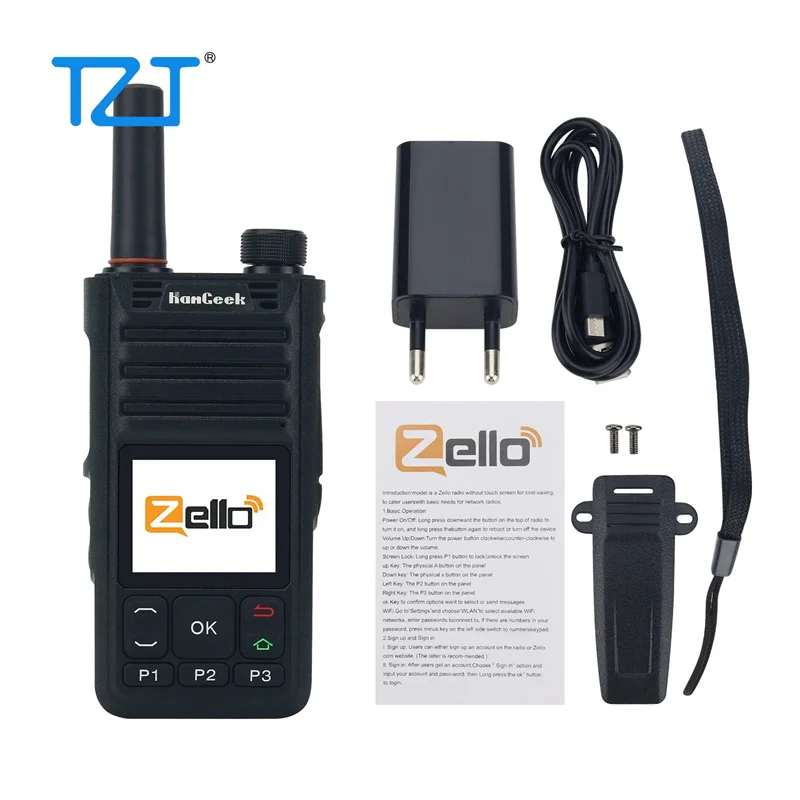 

TZT HamGeek KSW-ZL18 Zello 5W 4G Radio POC Radio Network Radio Walkie Talkie Supports GPS Positioning