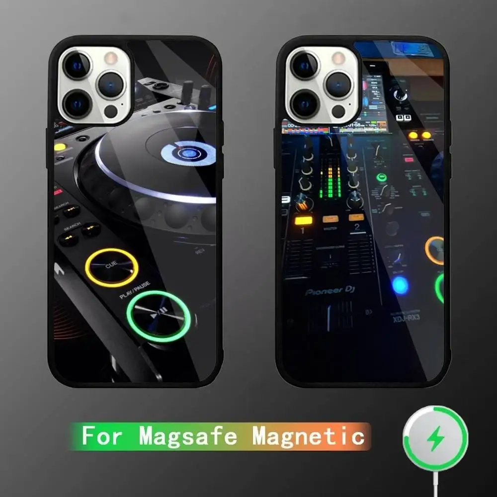 

DJ Controller Vinyl Phone Case For iPhone 16,15,14,13,12,11,Pro,Max,Plus,Mini,SE New Magsafe Magnetic Wireless Charging