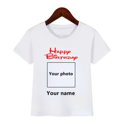 Camiseta de feliz cumpleaños a juego para Familia, disfraz de mamá, papá, foto, nombre personalizado