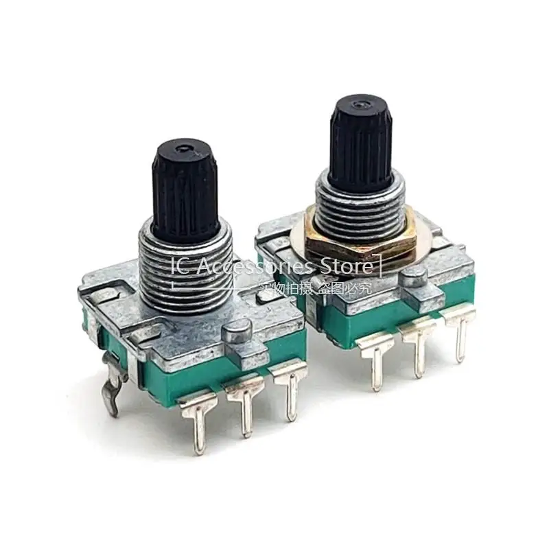 5PCS EC16 Type Encoder Amplifier Audio Volume 24 Positioning 360 Degree Rotary Digital Pulse Potentiometer Flower Shaft 15MM