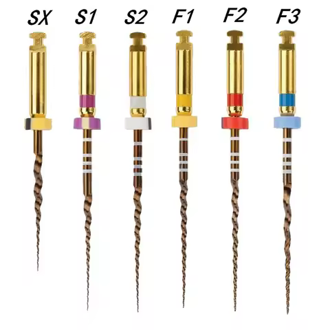 Dental Instrument Pro Gold taper Root Canal Files SX-F3 Super Files Gold Can Bend for Preparing Root Canal Treatment