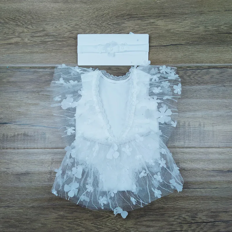 Newborn clothing Newborn white gauze skirt Newborn photography clothing lace princess dress baby products