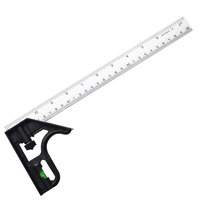 1PC Adjustable Combination Right Angle Ruler 90 Degrees with Bubble Level Gauge For Woodworking Multifunctional Measuring Tool