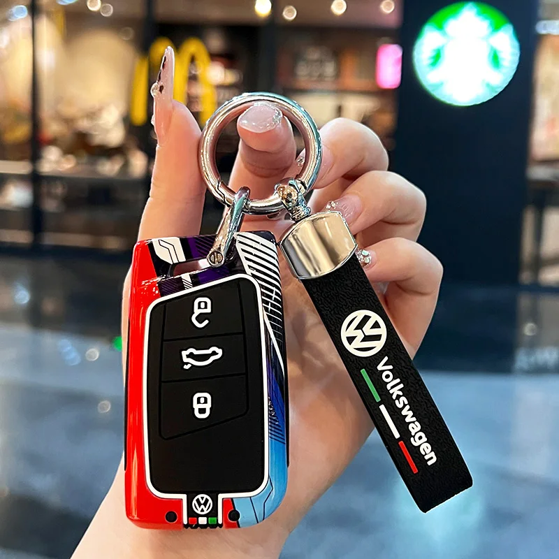 Zinc Alloy Car Remote Key Case Cover Protector Shell For VW Volkswagen Passat B8 CC Arteon Magotan GTEVW Keychain Accessories - Image 5