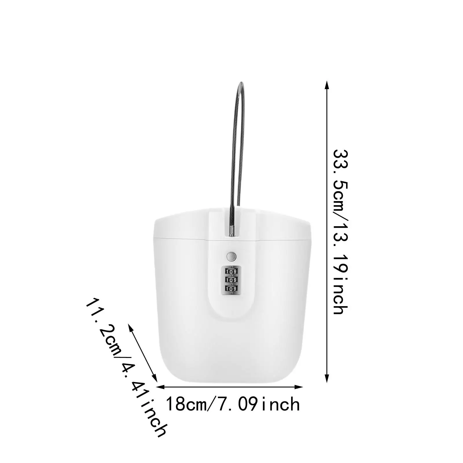 Caixa de bloqueio portátil segura com combinação de 3 dígitos para viagens e uso doméstico