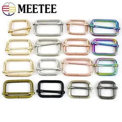 30Pcs 13-50mm Metal Pin Buckle Tri-Glide Slider Square Ring Buckles for Bag Strap Adjuster Webbing Belt Clasp DIY Accessories