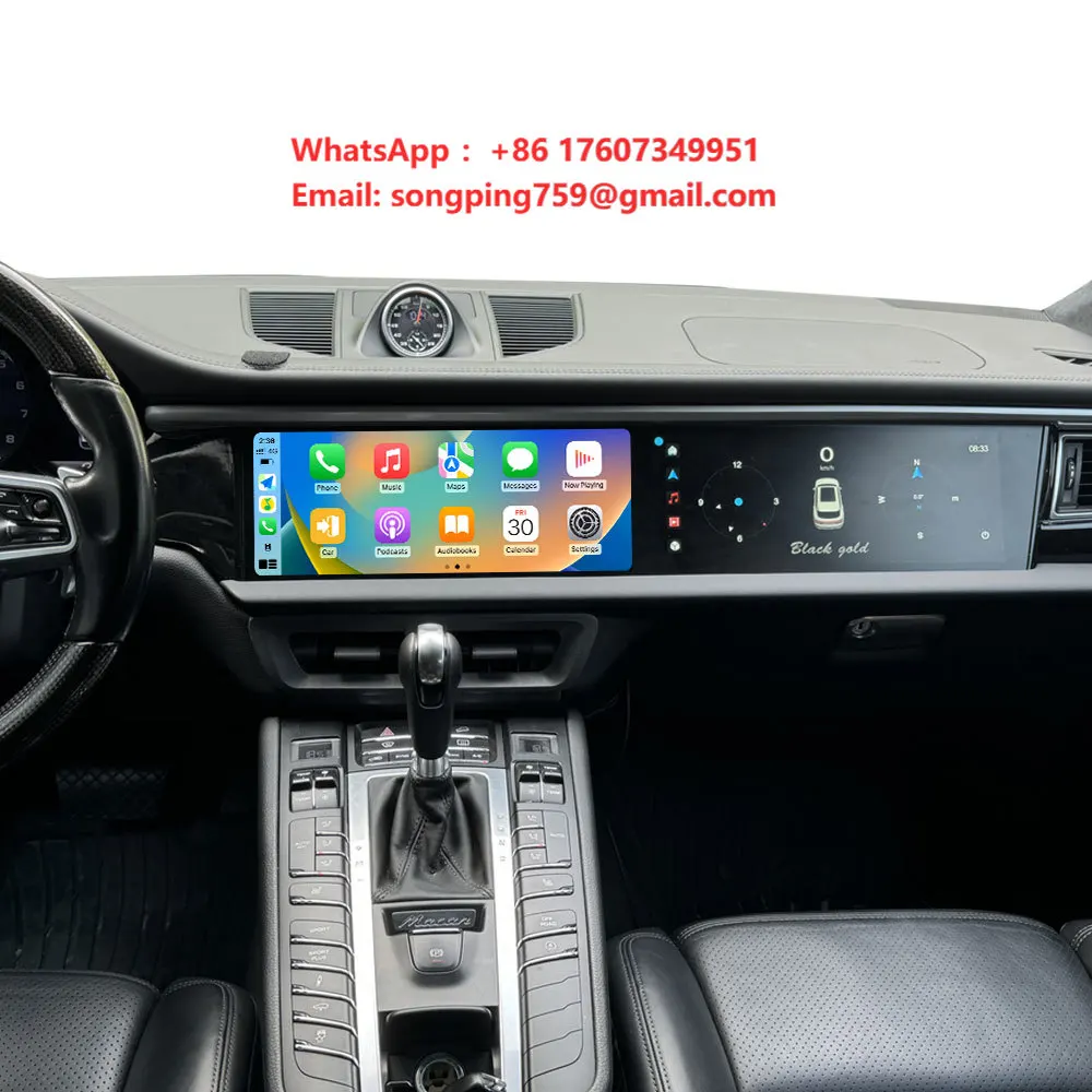 12.3 Inch Android 13 for Porsche Macan 2014-2017 Upgrade 2024 Dual Screen Car Radio GPS Navigation Head Unit GPS Multimedia