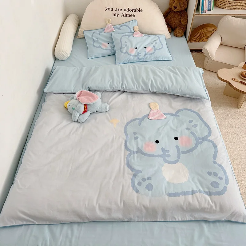 

Пододеяльник из утолщенного чистого хлопкового фланеля класса А для детской комнаты, 120x150 см, для односпальной кровати, с функцией сохранения тепла