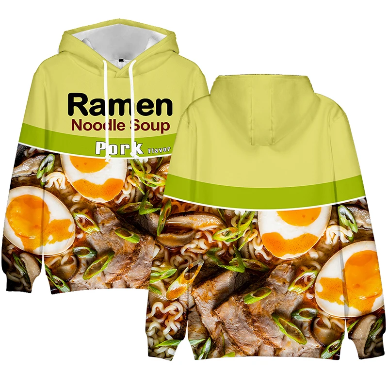 3D Ramen Noodle Soup Hoodies Pullover Costume Fashion Men Women Hoodie Sports Long Sleeve Boy Girl Hooded Sweatshirts