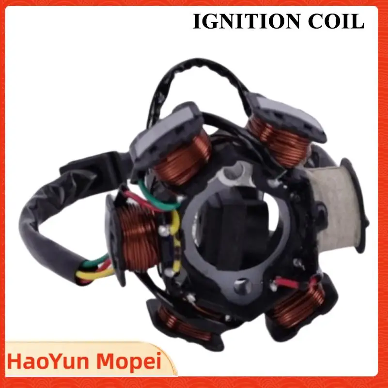6‑coil 5‑wire Magneto Stator Coil Fit for 50cc 70cc 90cc 110cc 125cc ATV Go Kart Generator Magneto Stator Coil Stator Coil