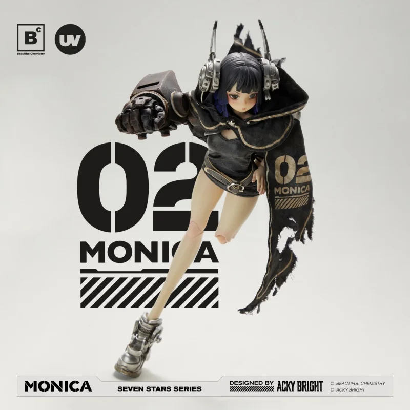 โมเดลฟิกเกอร์แอคชั่น โมนิก้า 1/6 ของแท้ สวยงาม ซีรีส์เคมียูวี อันเดอร์เวิร์ส เซเว่นสตาร์ หมายเลข 02 ของสะสม ตุ๊กตาข้อต่อขยับได้ ของเล่นตกแต่ง ของขวัญ