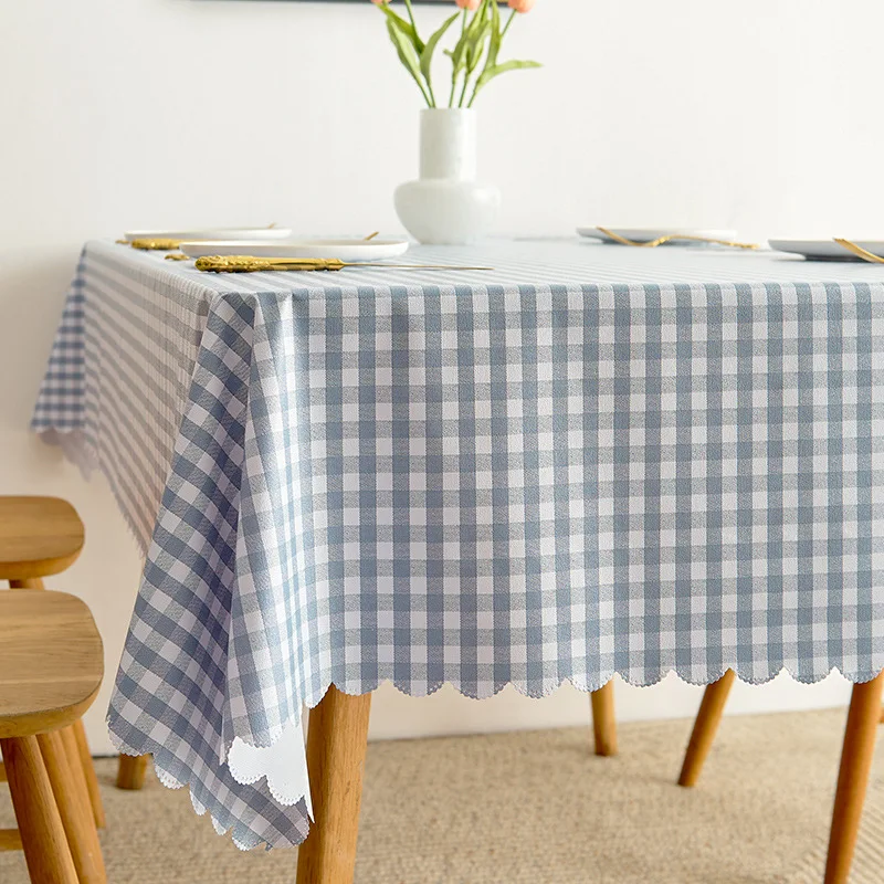 PVC Square Tablecloth Rectangle Waterproof Table Cloth Tabletop Cover Oil Proof Wipeable Table Covers for Kitchen Garden Dining