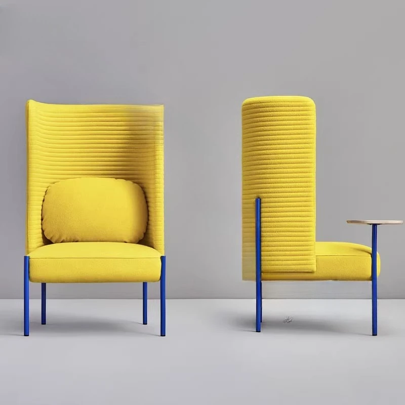 

Nordic single sofa high back chair simple modern designer villa leisure chair