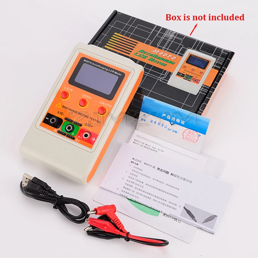 AutoRanging misuratore a ponte LCR misuratore di induttanza di capacità digitale ricaricabile LCD Large Range100H 100mF 20MR M4070