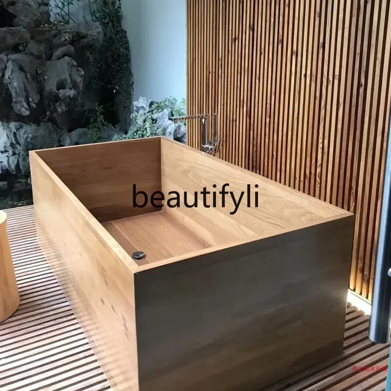 

Oak solid wood wooden bucket Bath tub Adult bath bucket Bath bucket Beauty salon customization