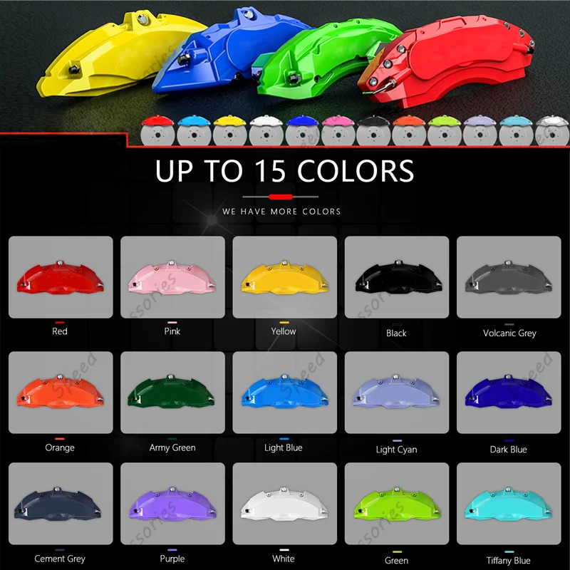 Brake Caliper Covers for Mercedes-Benz C Class, CLA, GLA, GLE Aluminum Alloy Custom Logo (4 pieces) - Image 6