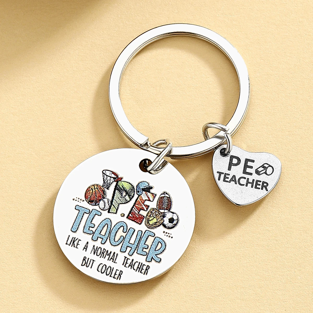 Gym Teacher Keychain Gifts PE Teachers Day Gift For Men Women Cool Teacher Appreciation Gift