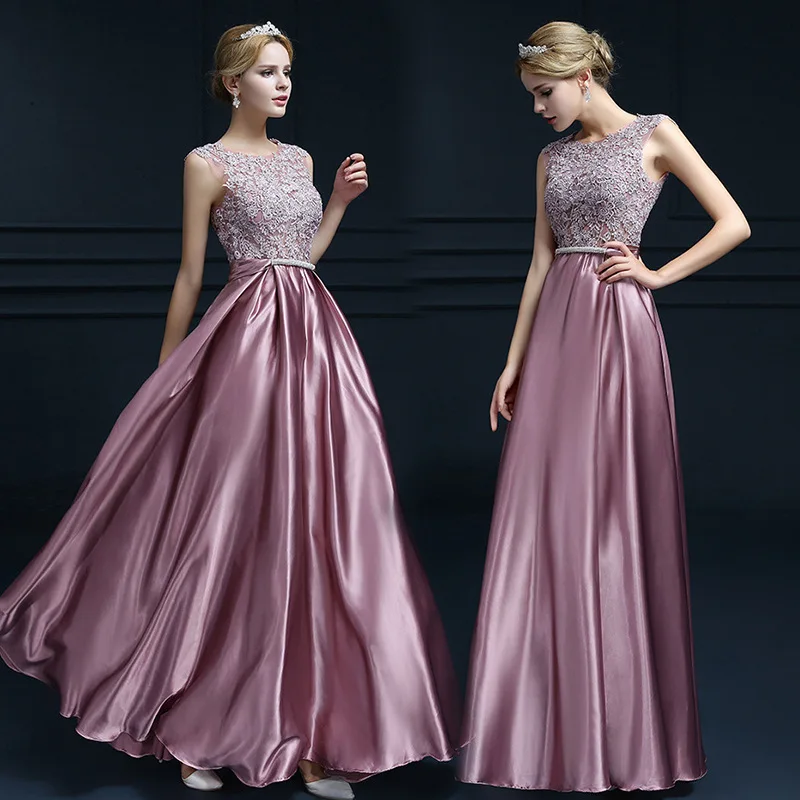 Double-shoulder evening dress summer new banquet dress bride toast dress host female hollow out dress bow decoration vestidos