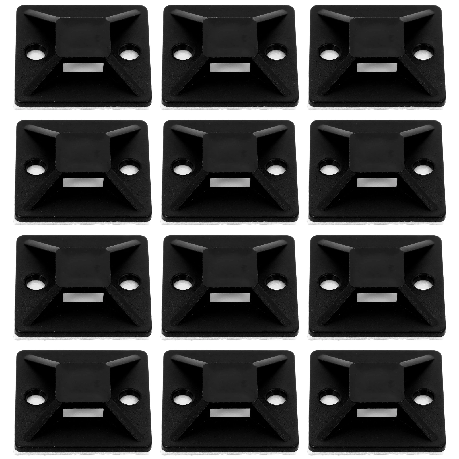 

100pcs Suction Cup Cable Tie Holder Clips Base Mount Organizer Durable Self Adhesive Strong Adhesion Clean Surface Power Cord