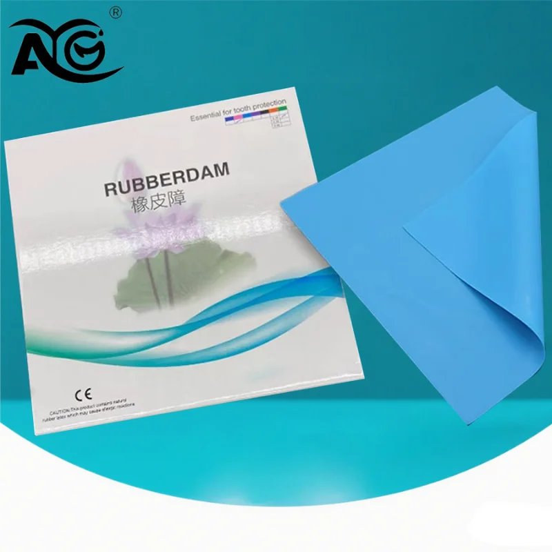 

AG 1 Box Non Sterile High Quality Dental Dam Natural Rubber Latex Dam Nnti-allergy 52pcs 5“x5” / 36pcs 6"x6" Oral Care Materials