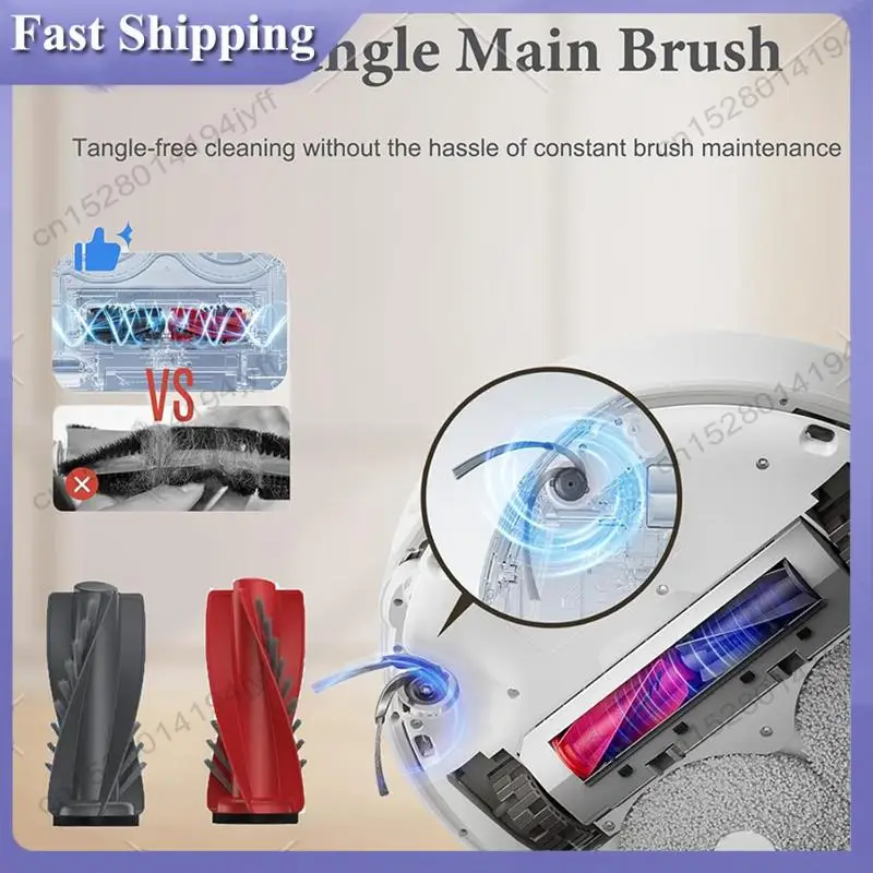 -ABDH 2 Set For Roborock Qrevo Curve/P20 Pro Robot Vacuum Cleaner Replacement Parts Main Side Brushes Dust Bags Wipes Filters