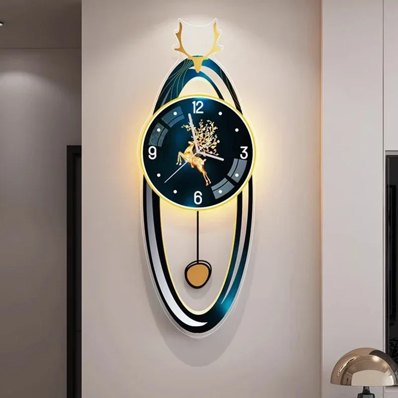 

Aesthetic Bathroom Wall Watch Metal Art Bedrooms Korean Luxury Digital Clock Wall Modern Relogio De Parede Room Decorations