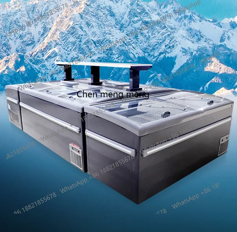 

Supermarket frozen combination cabinet fresh ice cream display cabinet large-capacity seafood display cabinet commercial