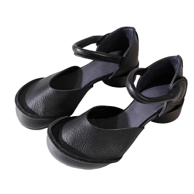 صنادل بكعب المرأة مصمم أحذية رياضية غير رسمية الصيف النساء 2025 فساتين راقية الشرائح المشي جديد ريترو Zapatos De Mujer #6