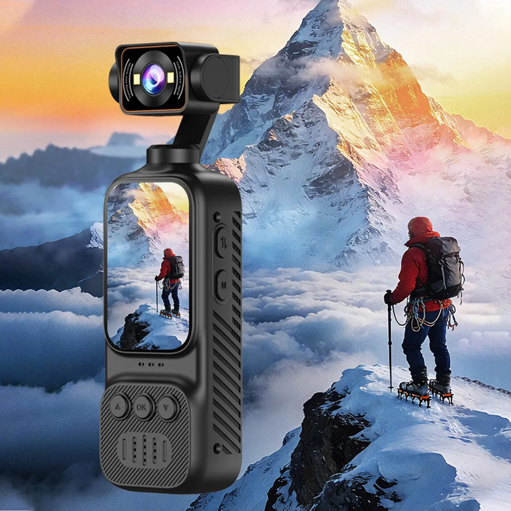 

Горячая распродажа: портативная 2K-камера для видеоблогинга с интеллектуальной стабилизацией, черная, для путешествий и спорта, с возможностью замены практичных деталей