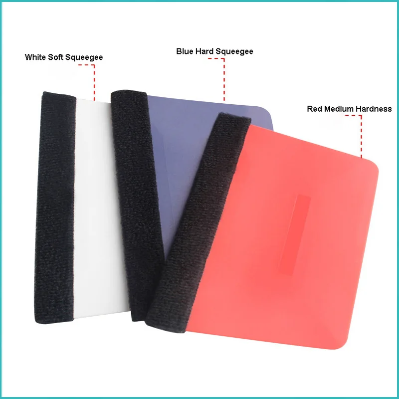 

3Pcs Trapezoidal Soft Hard Card Squeegee Car Vinyl Installing Tool Set Vinyl Wrap Plastic Scraper Window Tint Film Wrap Tool