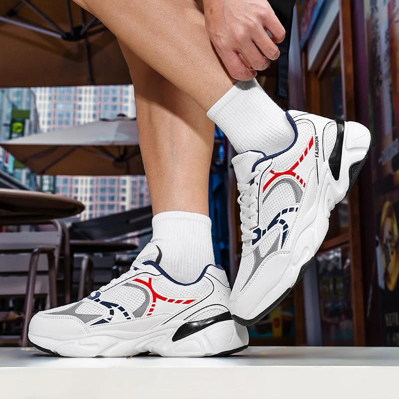 Men's running shoes luxury casual sports shoes mesh summer lightweight platform fashionable sports shoes