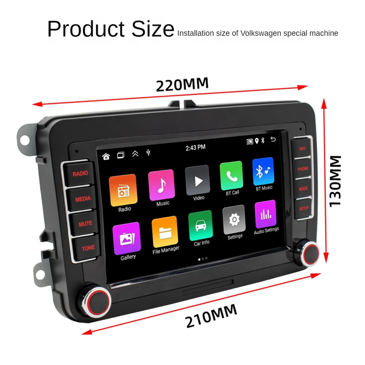 Pemutar Multimedia Radio mobil, untuk VW Passat B7 B6 Golf Touran Polo Tiguan Jetta 2 Din Android 11 Carplay DVD GPS,1 + 32