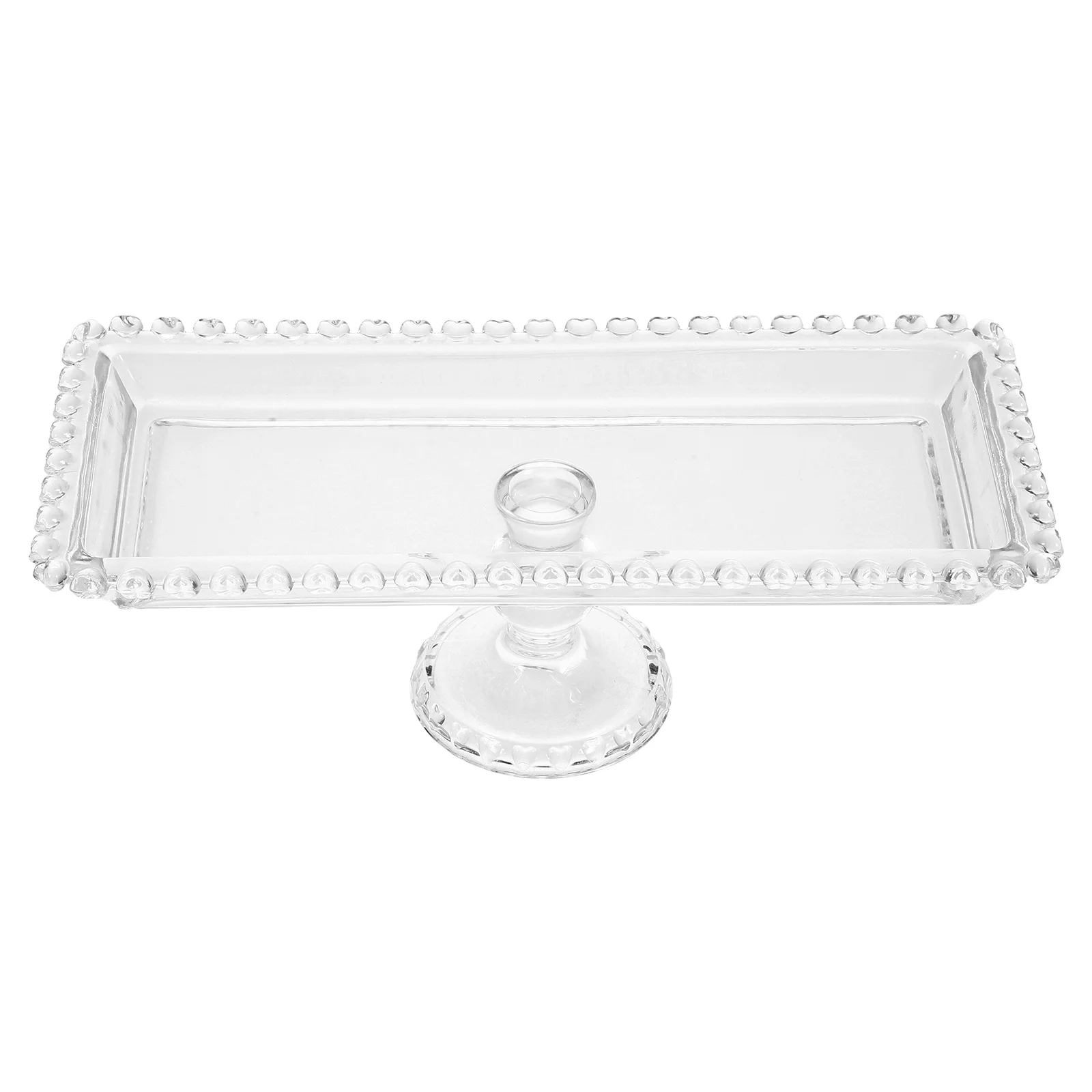 

1Pcs Transparent Fruit Tray Crystal Glass Snack Serving Plate Simple Design Multi-Purpose Storage Tray for Kitchen Dining Room
