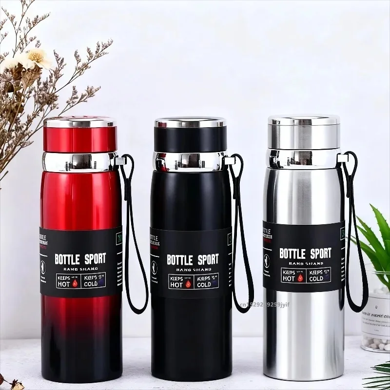 Stainless Steel Vacuum Flask 800ml 1000ml Portable Insulated Thermos Bottle BPA Free for Hot Cold Water Tea Coffee